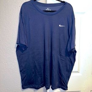 Nike Navy Blue Short Sleeve Tee with White Swoosh